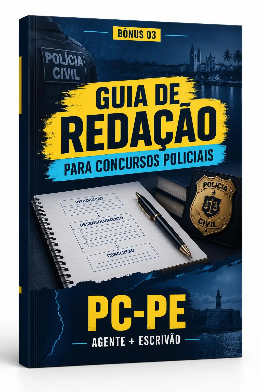 Livro Guia de Redação para Concursos Policiais — Bônus 03
